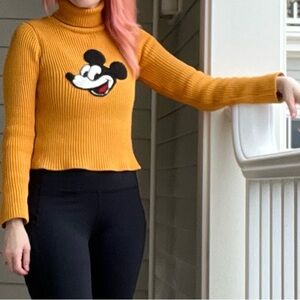 Mickey Mouse x Forever 21 Mustard Turtleneck Sweater
